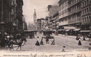 Postcard Market St. West from 8th Philadelphia PA 1906