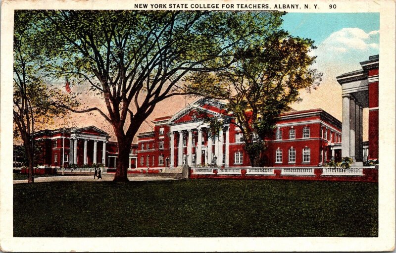 New York State College Teachers Albany NY WB Postcard VTG UNP Vintage Unused 