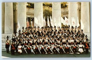 1960 Marion Ohio OH Vintage Postcard Cadets Central State Champions Cavalier