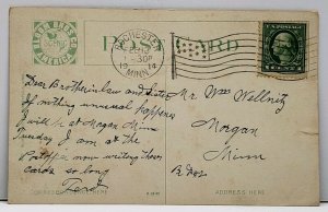 Rochester Minnesota One of the Firat Homes, Log Cabin 1914 Morgan Postcard G11