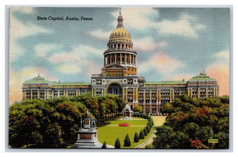 State Capitol Building Austin Texas TX UNP Linen Postcard N18