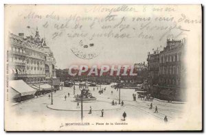 Old Postcard Montpellier Place de la Comedie