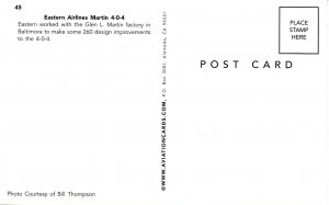 Eastern Airlines - Martin 4-0-4    (aviationcards.com)