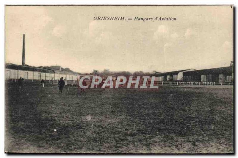 Old Postcard Stadium Griesheim Hangars & # 39aviation Football