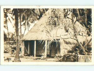 Pre-1942 rppc LITTLE GRASS SHACK State of Hawaii HI t2759