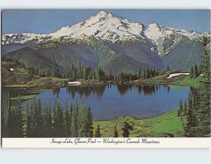 Postcard Image Lake Glacier Peak Washington's Cascade Mountains USA