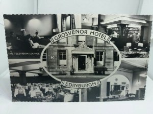 Vintage Multiview Rp Postcard Grosvenor Hotel Edinburgh Real Photo Rppc