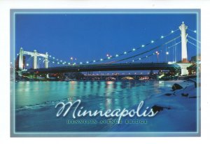 MN - Minneapolis. Hennepin Avenue Bridge Across Mississippi River (cont. size)