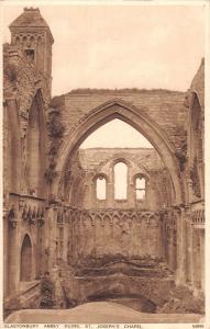 BR87719  glastonbury abbey ruins st joseph s chapel real photo  uk