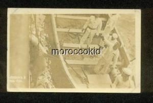 RPPC NAVY SHIP USS VERMONT 1913 VERA CRUZ MEXICO CREW LAN...