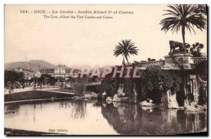 Old Postcard Nice Cave Albert 1st Gardens and Casino