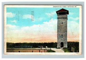 Vintage View of Observation Tower, Antietam MD c1935 Postcard L18