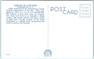 Postcard - Library Of Congress - Washington, District of Columbia