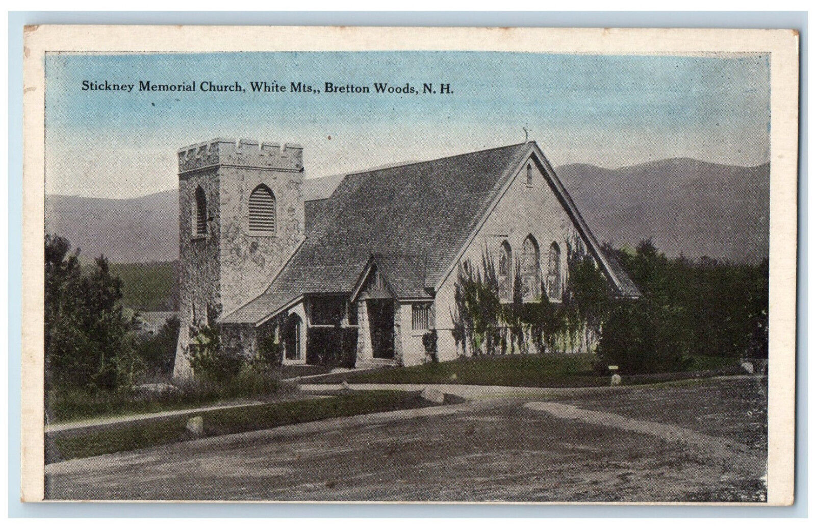 c1910 Stickney Memorial Church White Mountains Bretton Woods NH