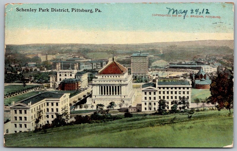 Pittsburg Pennsylvania 1913 Postcard Schenley Park District
