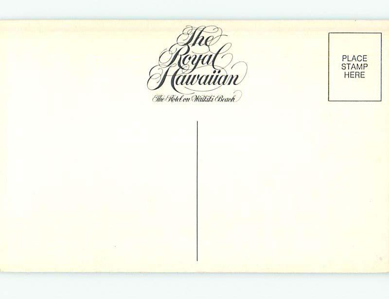 Unused Pre-1980 ROYAL HAWAIIAN HOTEL Waikiki Hawaii HI Q4276