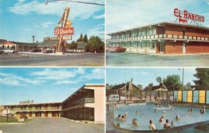 East Rock Springs Wyoming El Rancho Motor Lodge Vintage Postcard AA41504