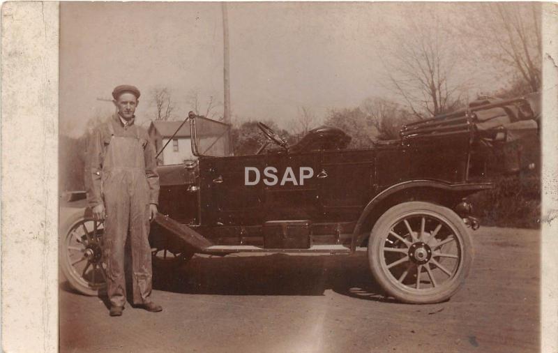 C9/ Occupational Real Photo RPPC Postcard Workers c1910 Automobile Mechanic?