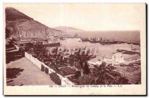 Old Postcard Oran Algeria Letang Harbor Promenade