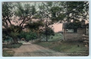 LANCASTER COUNTY, Pennsylvania PA ~ Handcolored PINE GROVE BRIDGE 1910 Postcard