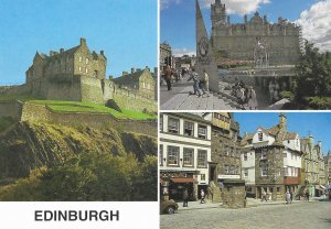 Split View of Edinburgh Scotland Castle Waverley Market John Knox House