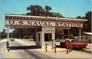 Postcard FL Mayport - US Naval Station Main Entrance