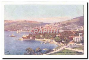 Villefranche Old Postcard View from Beaulieu