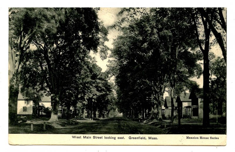 MA - Greenfield. West Main Street looking East