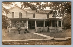 ALDEN NY WASHINGTON HOUSE ANTIQUE REAL PHOTO POSTCARD RPPC