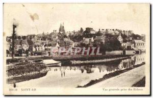 Old Postcard Saint Lo Vue Generale Taking Of Locks