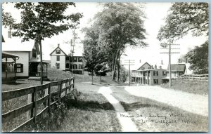 W.NORTHFIELD MA MAIN STREET ANTIQUE REAL PHOTO POSTCARD RPPC