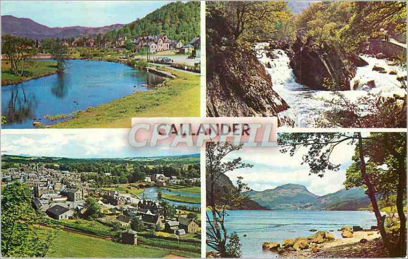 Postcard Modern Callander River Teith From The Crags The Falls of Leny Loch L...