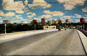 Texas Fort Worth Skyline From Jacksboro Highway