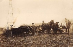 Farming Real Photo writing on back crease left bottom corner, small crease on...