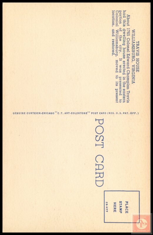 Travis House, Williamsburg, VA