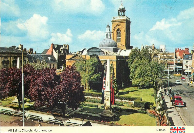 Post card England Northampton All Saints Church