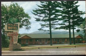 New York LAKE PLACID Devlin's Motel Jct Routes 86 and 73 - pm1958 - Chrome