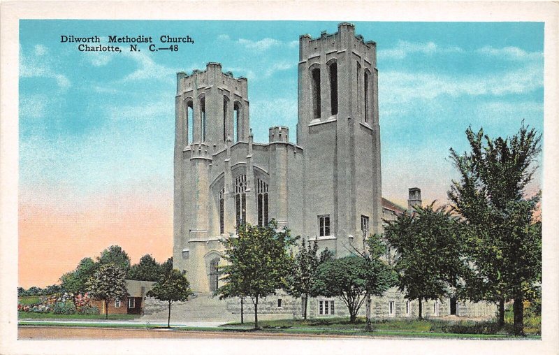 J51/ Charlotte North Carolina Postcard c1910 Dilworth Methodist Church 192