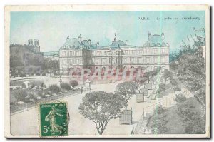 Old Postcard Paris Les Jardins du Luxembourg