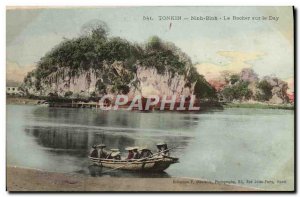 Old Postcard Tonkin Ninh Binh The Rock on the Day