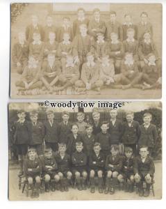 su2883 - Two Boys School Classes, Unknown Schools or Counties - 2 postcards