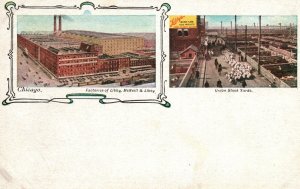 VINTAGE POSTCARD FACTORIES OF LIBBY, McNEILL & LIBBY UNION STOCK YARDS CHICAGO