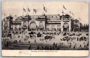 Vtg Santa Cruz California CA Bathing Pavilion Beach 1908 Old View Postcard 