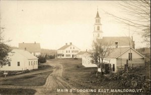 Marlboro VT Main St. East c1910 Real Photo Postcard