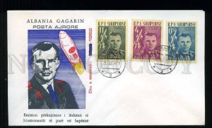 273665 ALBANIA 1962 year GAGARIN SPACE overprint FDC