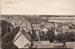 Pembroke Ontario ON Birdseye (Pembrooke - Spelling Error) Unused Postcard F74