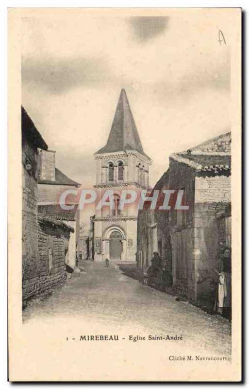 Postcard Old Mirebeau Eglise Saint Andre