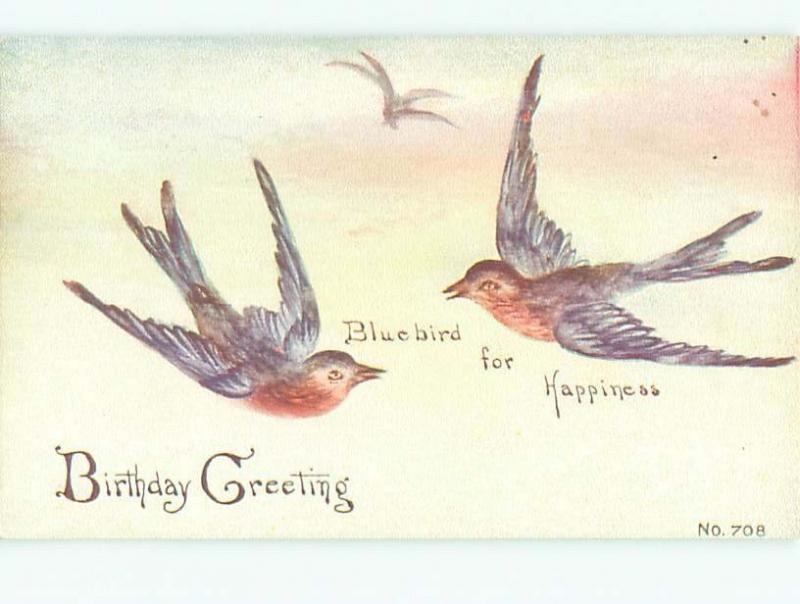 Divided-Back BIRDS SCENE Pretty Postcard AA8840
