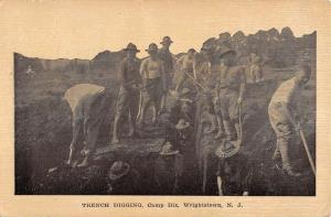 Wrightstown New Jersey Trench Digging Camp Dix Antique Postcard K98313