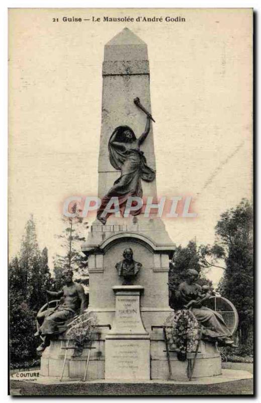 Old Postcard The Mausoleum of Guise & # 39Andre Godin